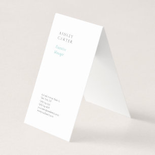 Berufliche, elegante Weiß-Blau-minimalistisch mode Visitenkarten