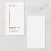 Berufliche elegante weiße minimalistisch bedruckt visitenkarte (Vorne/Hinten)