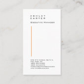 Berufliche elegante weiße minimalistisch bedruckt visitenkarte (Vorderseite)