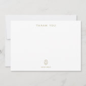 Berufliche elegante White Monogram Danke Ca (Vorderseite)