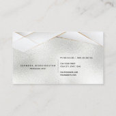 Berufliche Elegante Winkel Facets Frostopal Visitenkarte (Rückseite)