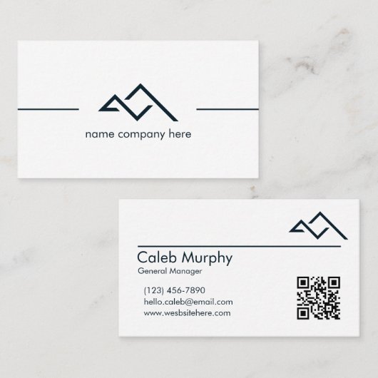 Berufliche Elegantin Weiß dunkelgrün Moderne Visitenkarte (Vorne/Hinten)