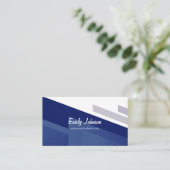 Berufliche Eleganz in der Blue Business Card Visitenkarte (Stehend Vorderseite)
