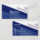 Berufliche Eleganz in der Blue Business Card Visitenkarte (Vorne/Hinten)
