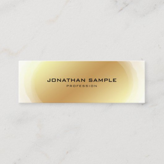 Berufliche Elite Gold Design Elegante Schlichte El Mini Visitenkarte (Vorderseite)