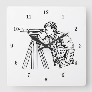 Berufliche Erhebung Quadratische Wanduhr