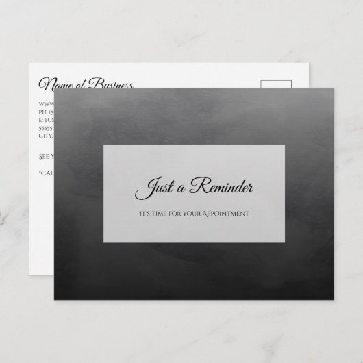 Berufliche Erinnerung für einfache schwarze Bestel Postkarte (Vorne/Hinten)