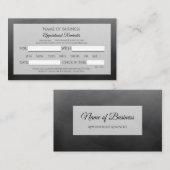 Berufliche Erinnerung für einfache schwarze Bestel Terminkarte (Vorne/Hinten)