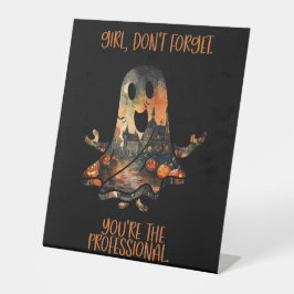 Berufliche Erinnerung Spaß Halloween Ghost Sockelschild