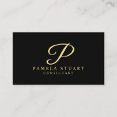 Berufliche Ernennung von Gold und Schwarz Terminkarte (Vorderseite)