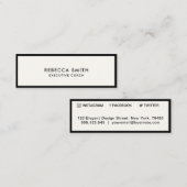 Berufliche Eyecatching kühne Elfenbeinmedien Mini Visitenkarte (Vorne/Hinten)