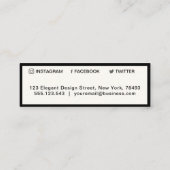 Berufliche Eyecatching kühne Elfenbeinmedien Mini Visitenkarte (Rückseite)