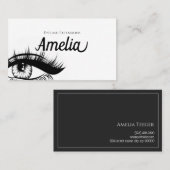 Berufliche Eyelash-Erweiterungen und Mikroblading- Visitenkarte (Vorne/Hinten)