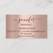 Berufliche Eyelash Extension Makeup Artist Brows Visitenkarte (Rückseite)