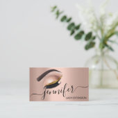 Berufliche Eyelash Extension Makeup Artist Brows Visitenkarte (Stehend Vorderseite)