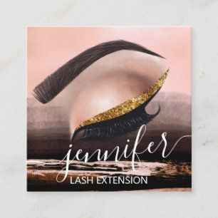 Berufliche Eyelash Extension Makeup Artist Paint Quadratische Visitenkarte