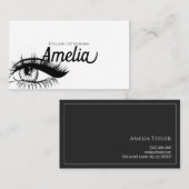 Berufliche Eyelash-Extensions & Mikroblading Visitenkarte (Vorne/Hinten)