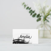 Berufliche Eyelash-Extensions & Mikroblading Visitenkarte (Stehend Vorderseite)