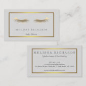 Berufliche Eyelashes Makeup Artist Black Visitenkarte (Vorne/Hinten)