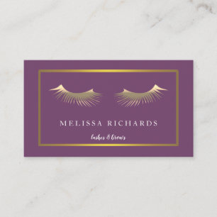 Berufliche Eyelashes Makeup Artist Black Visitenkarte