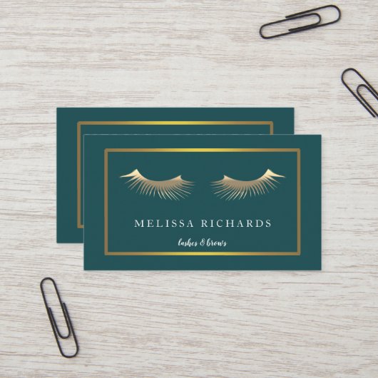 Berufliche Eyelashes Makeup Artist Black Visitenkarte (Vorderseite/Rückseite Beispiel)