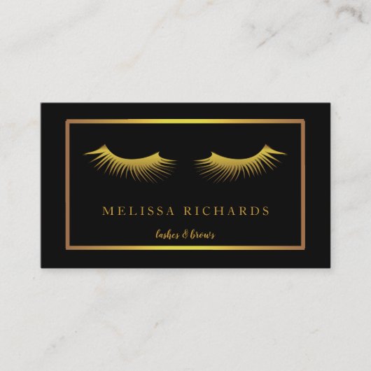 Berufliche Eyelashes Makeup Artist Visitenkarte (Vorderseite)