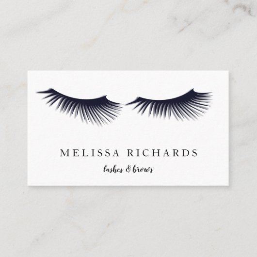 Berufliche Eyelashes Makeup Artist Visitenkarte (Vorderseite)