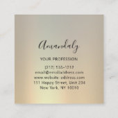 Berufliche Eyelashes Salon Grau Platz Quadratische Visitenkarte (Rückseite)