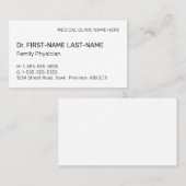 Berufliche Facharztkarte Visitenkarte (Vorne/Hinten)
