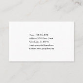 Berufliche Fahrradkarte in Schwarzweiß Visitenkarte (Rückseite)