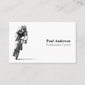 Berufliche Fahrradkarte in Schwarzweiß Visitenkarte (Vorderseite)