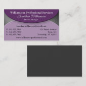 Berufliche Falten-lila Geschäfts-Karten Visitenkarte (Vorne/Hinten)