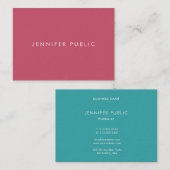 Berufliche Farbe des Trends mit einfacher Vorlage Visitenkarte (Vorne/Hinten)