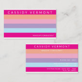 Berufliche farbenfrohe Makeup-Haare Visitenkarte (Vorne/Hinten)