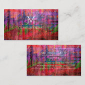 Berufliche Farbholz-Monogramm #2 Visitenkarte (Vorne/Hinten)