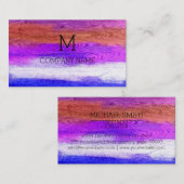 Berufliche Farbige Monografie aus modernem Holz #1 Visitenkarte (Vorne/Hinten)