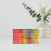 Berufliche Farbige Monografie aus modernem Holz #1 Visitenkarte (Stehend Vorderseite)