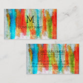 Berufliche Farbige Monografie aus modernem Holz #2 Visitenkarte (Vorne/Hinten)