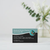 Berufliche Fensterreinigung Visitenkarte (Stehend Vorderseite)