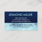 Berufliche Fensterreinigungsdienste Visitenkarte (Rückseite)