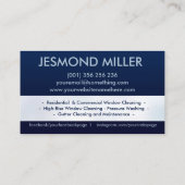 Berufliche Fensterreinigungsdienste Visitenkarte (Rückseite)