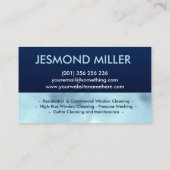 Berufliche Fensterreinigungsdienste Visitenkarte (Rückseite)