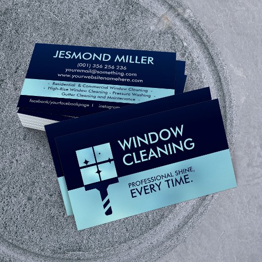 Berufliche Fensterreinigungsdienste Visitenkarte