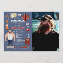 Berufliche Fernlastfahrer-Foto-Einladung