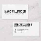 Berufliche fette Minimalsymbole Visitenkarte (Vorne/Hinten)