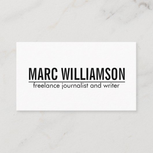 Berufliche fette Minimalsymbole Visitenkarte (Vorderseite)