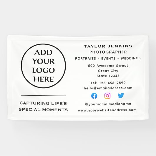 Berufliche Firmenlogos Social Media Banner (Horizontal)