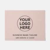 Berufliche Firmenlogos und Text in Rosa Fußmatte (Vorderseite)