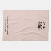 Berufliche Firmenlogos und Text in Rosa Geschirrtuch (Horizontal)