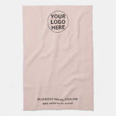 Berufliche Firmenlogos und Text in Rosa Geschirrtuch (Vertikal)